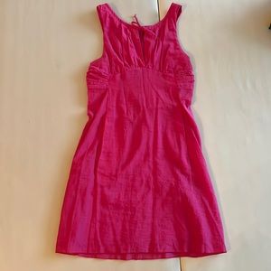 Armani exchange pink cotton nylon dress size 0P